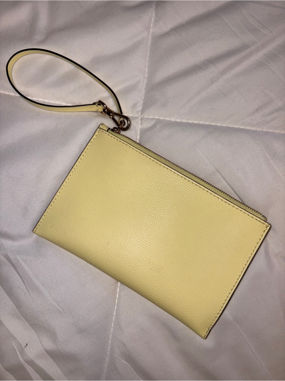 Kate Spade Yellow Leather Wristlet Clutch